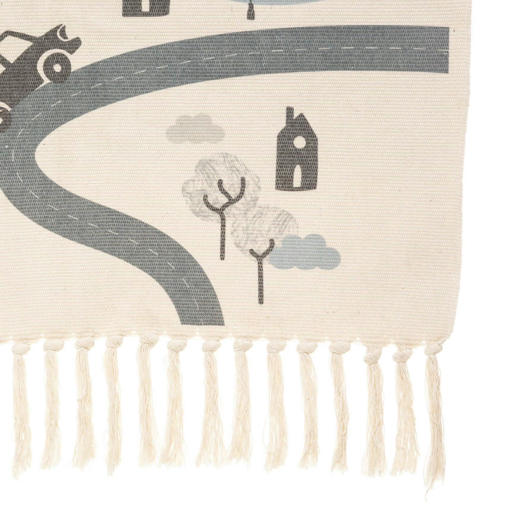 - Tapis de jeu imprimé route coton multicolore 100x150cm