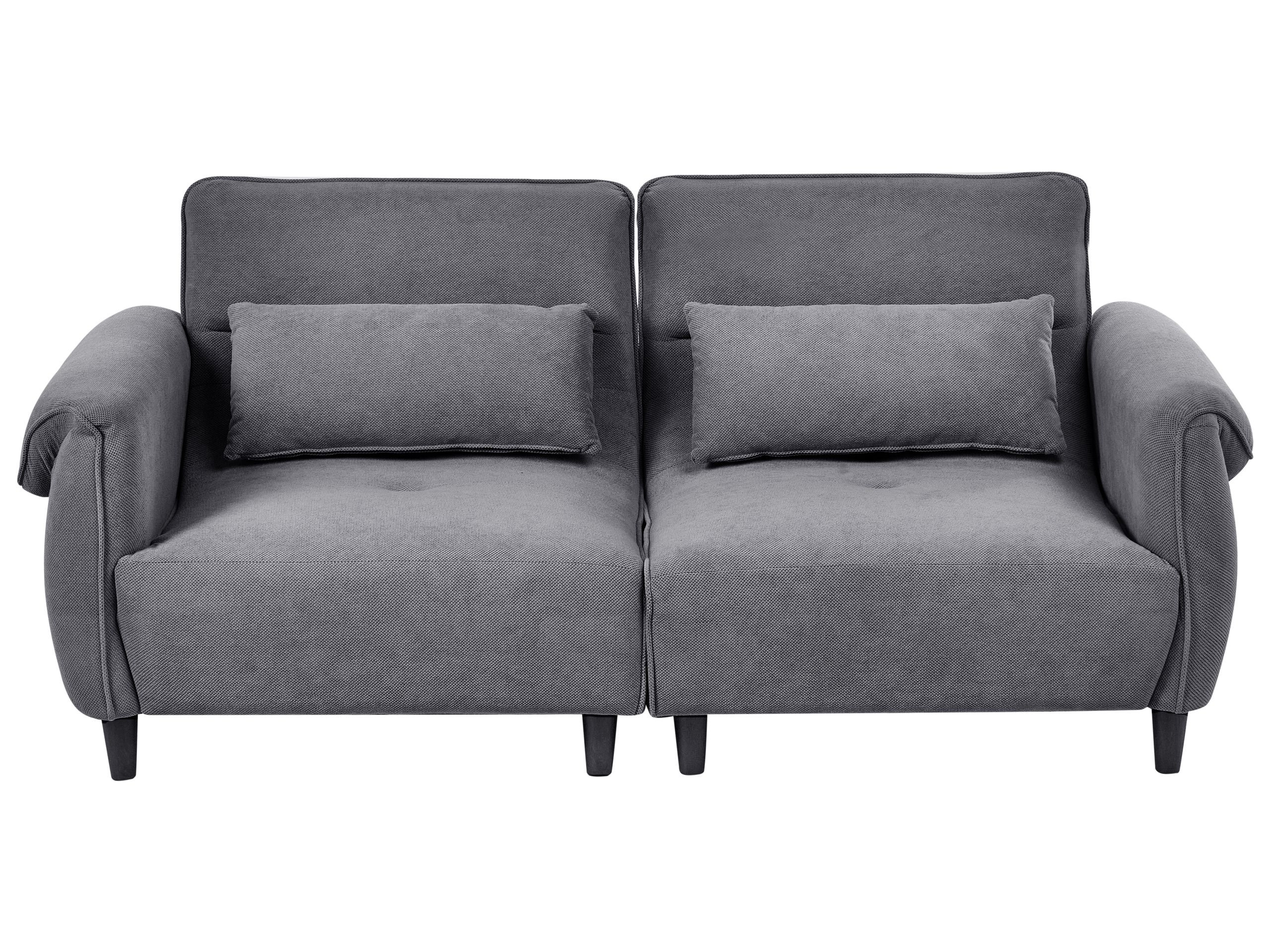 Sofa 3-osobowa tkanina ciemnoszara