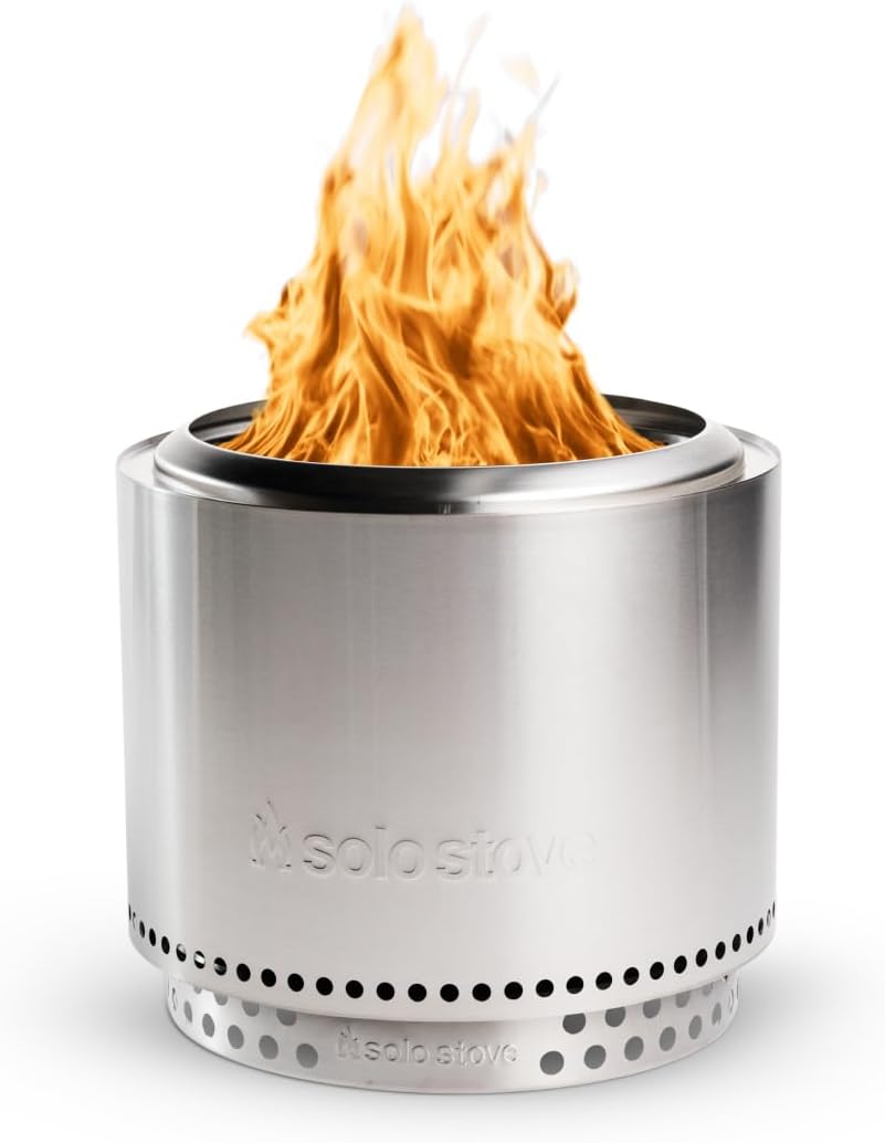 Solo Stove Bonfire with Stand | 19.5 Smokeless Fire Pit  Removable Ash Pan | Portable Stainless Steel Wood Burning Outdoor Fireplace  Ideal for 4–6 People  21.75 lbs