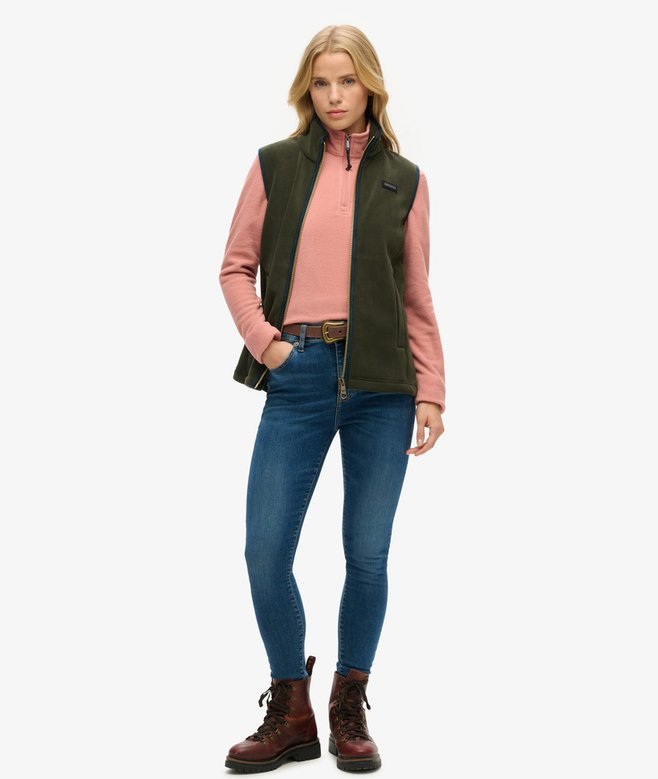 Polar Fleece Cropped Half Zip