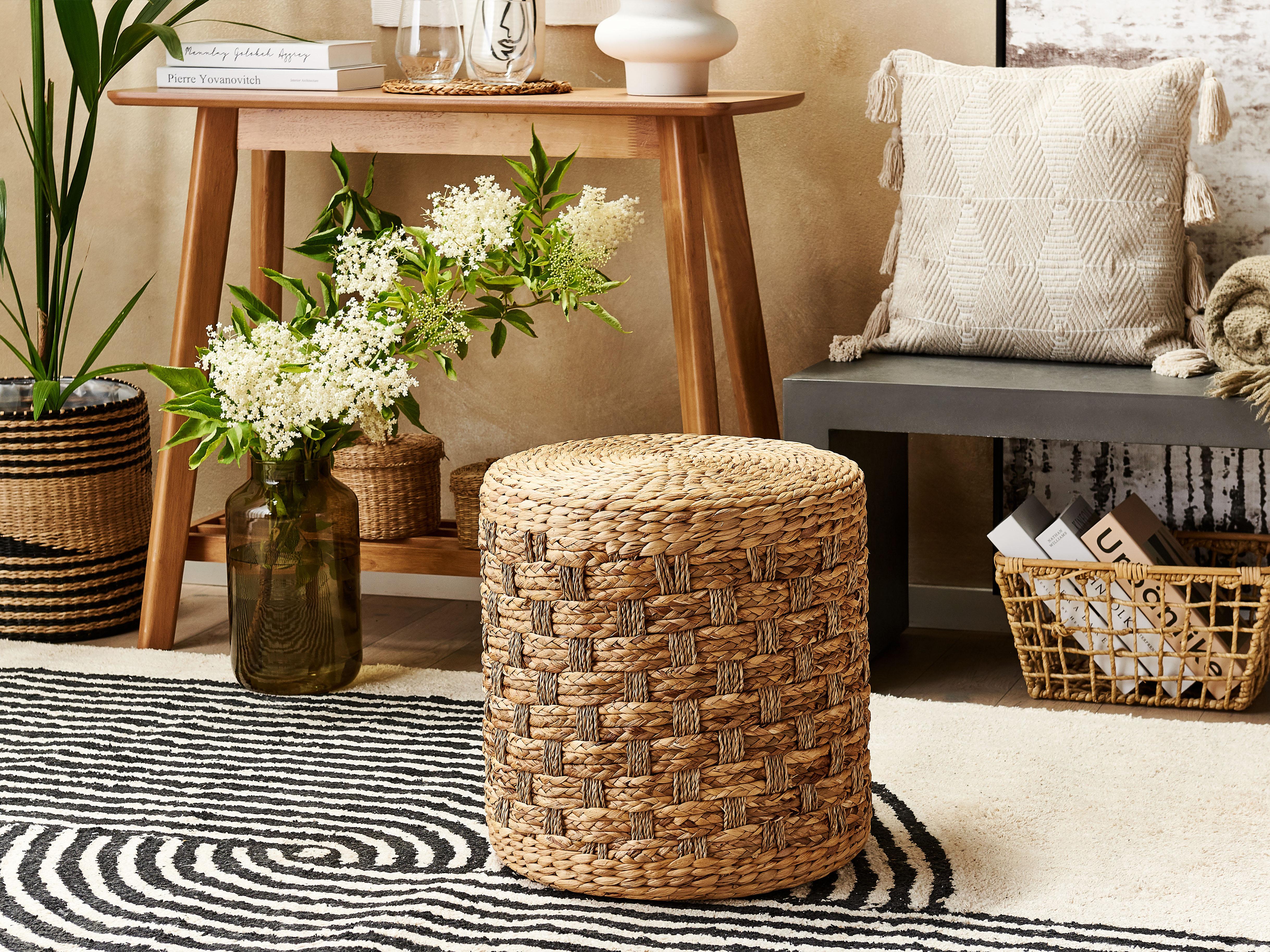 Pouffe BASSLET Wicker Beige