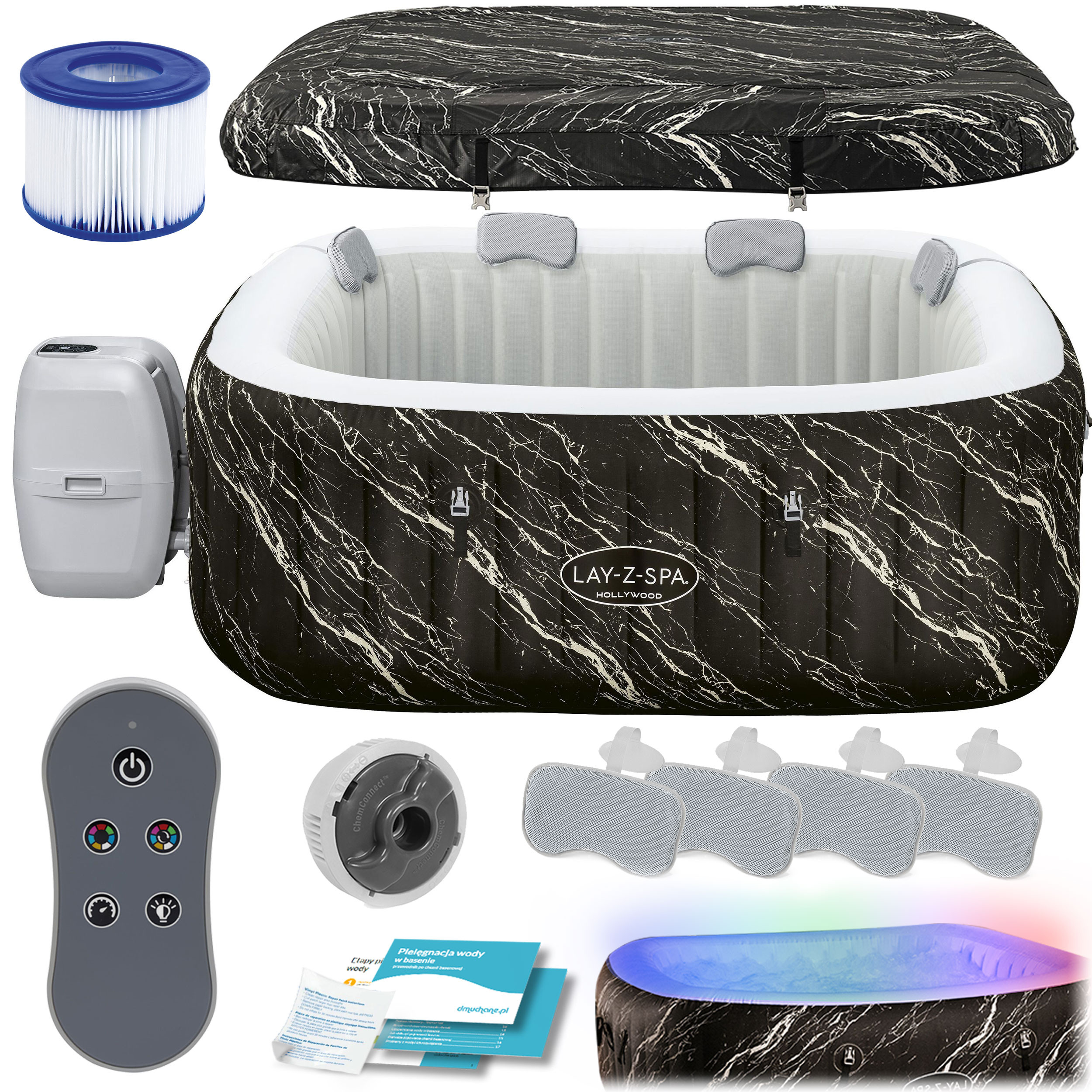 Dmuchane spa ogrodowe 6-osobowe hydromasaż Bestway 6001F