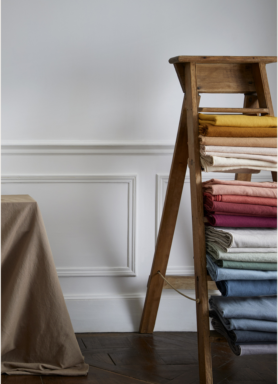 NAPPE COTON LIN FINITION BOURDON MOYEN FORMAT TABAC