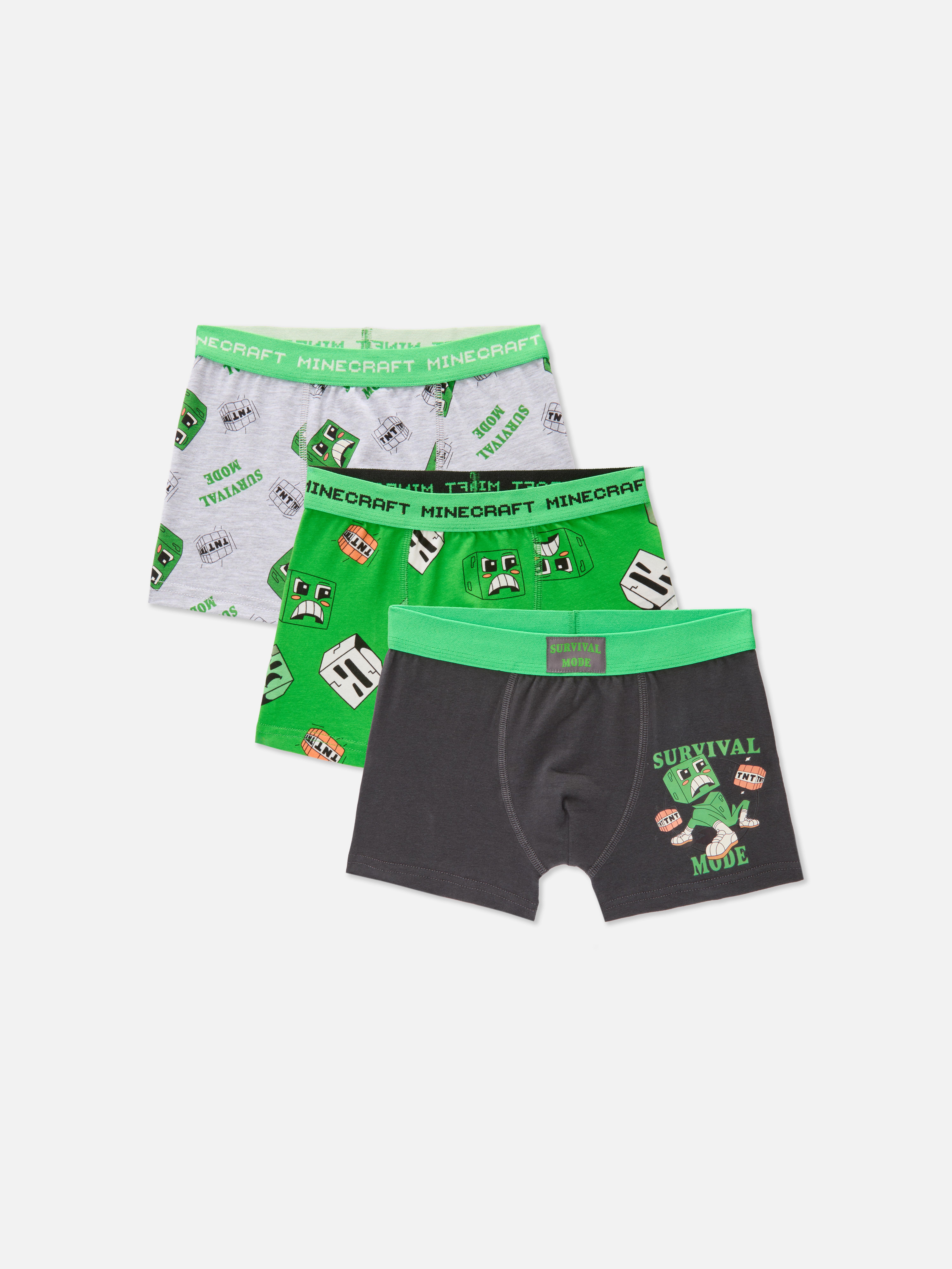3-15yrs | 3pk Minecraft Trunks