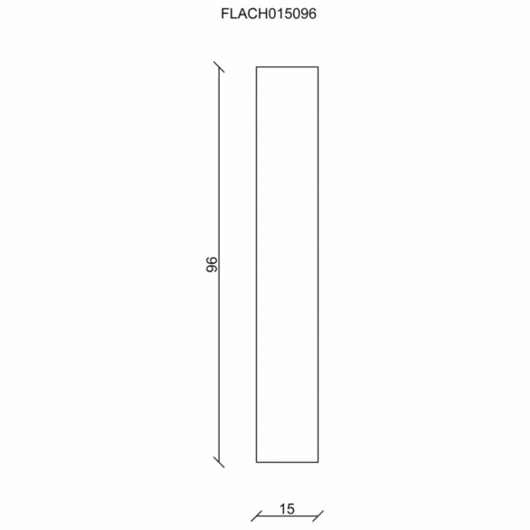 Flachleiste, Fichte- & Kieferholz natur, LxHxT: 200 x 9,6 x 1,5 cm