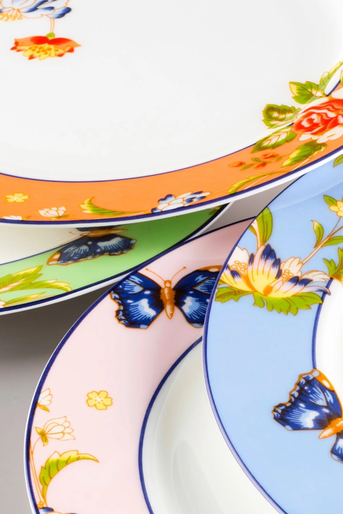 Set Of 4 Cottage Garden Salad Plates