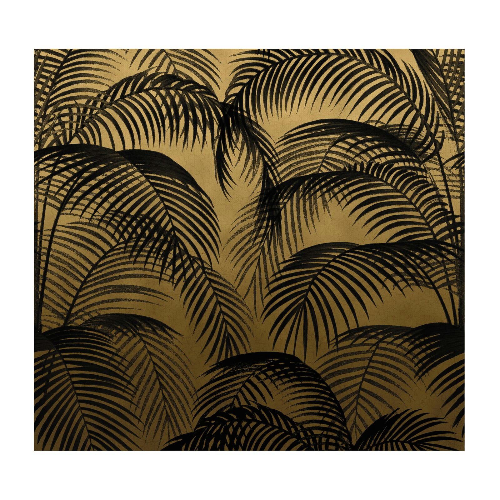 - fresque panoramique palmiers glamour noir ocre 280x300cm