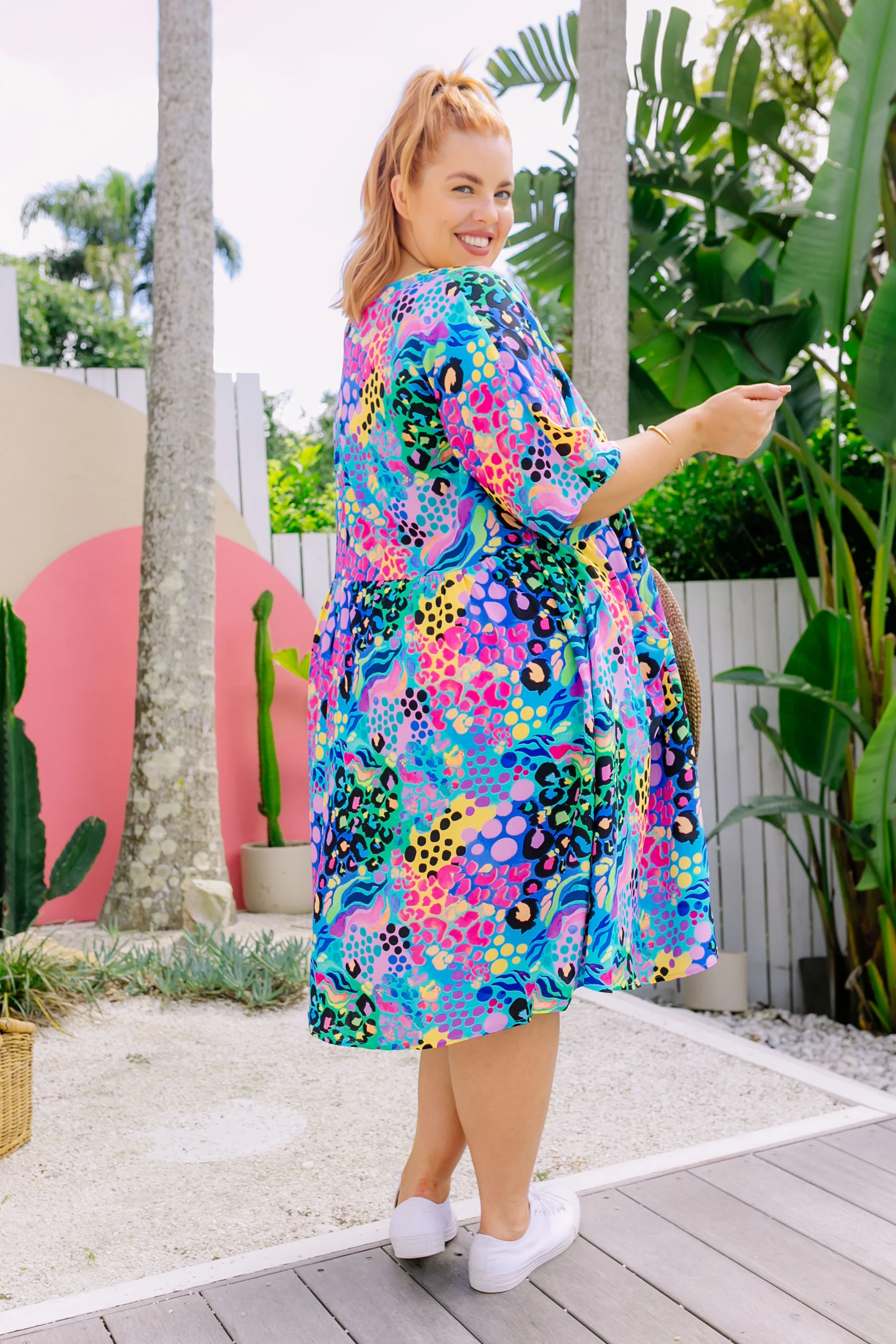 Disco Dress in Electric Leopard by Kasey Rainbow