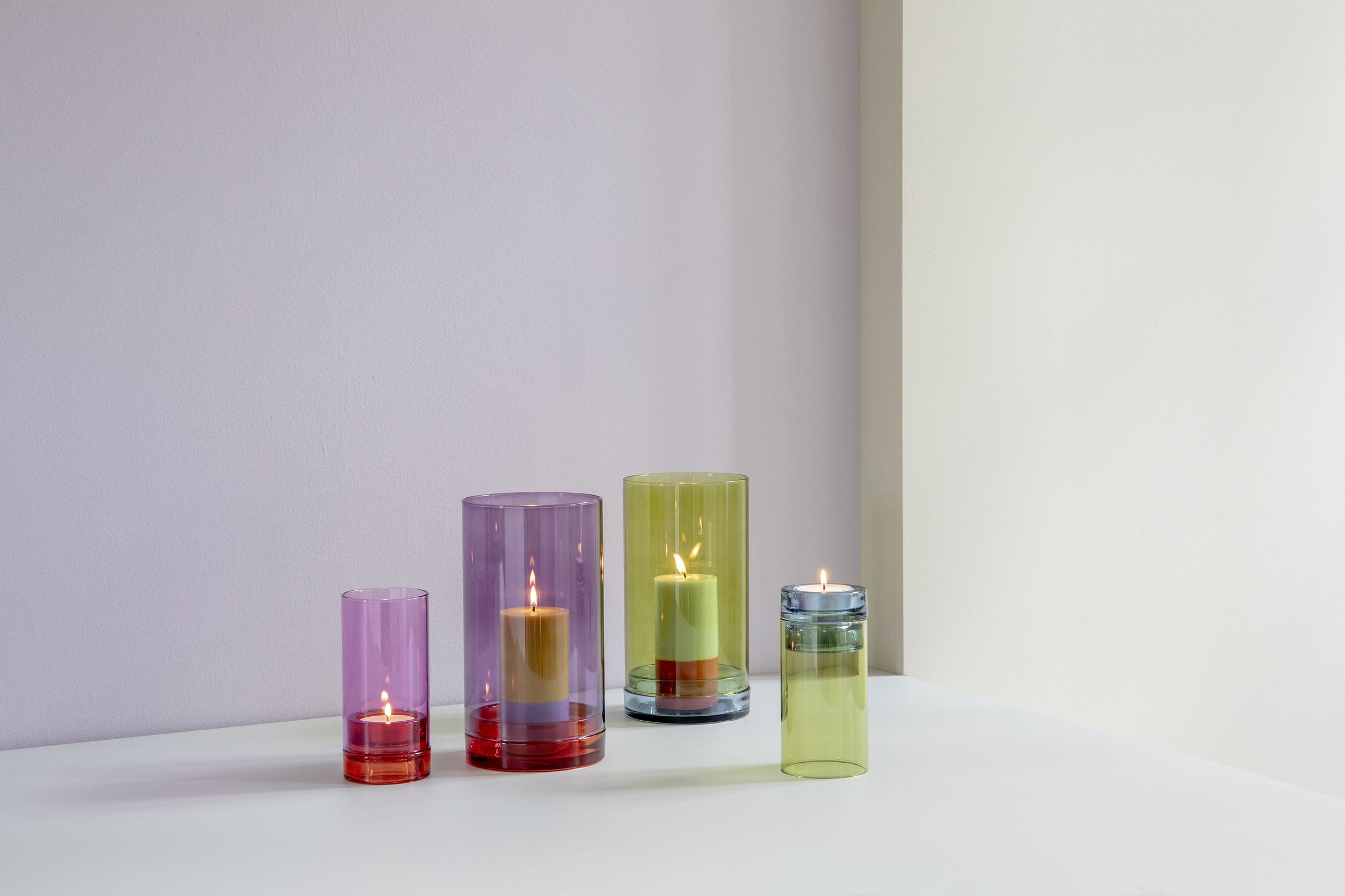 Remember - Waxinelicht Lucius Glas 28 cm 2-Delig