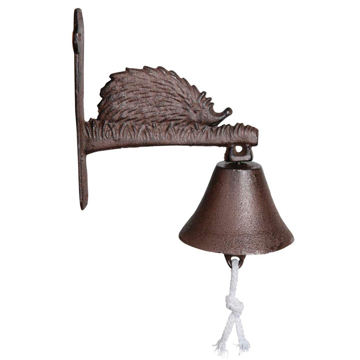 Żeliwny dzwonek do drzwi Retro Jeżyk Esschert Design ścienny 20 cm