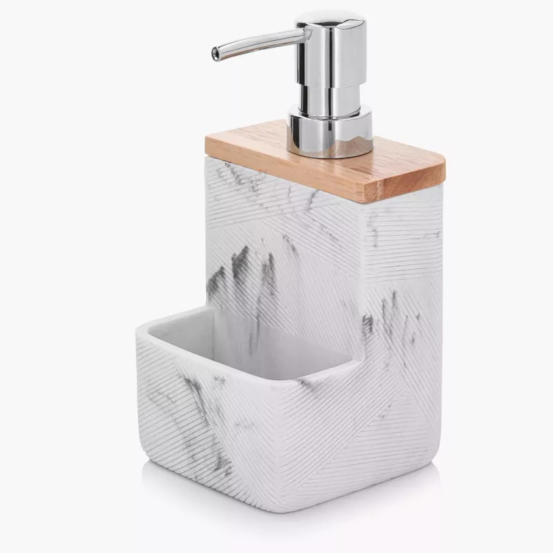 Dozownik do płynu do naczyń DUKA MODERN 200 ml biały szary