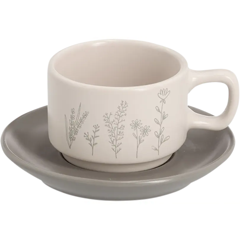Espressotasse mit Untertasse 8-teilig Flowers