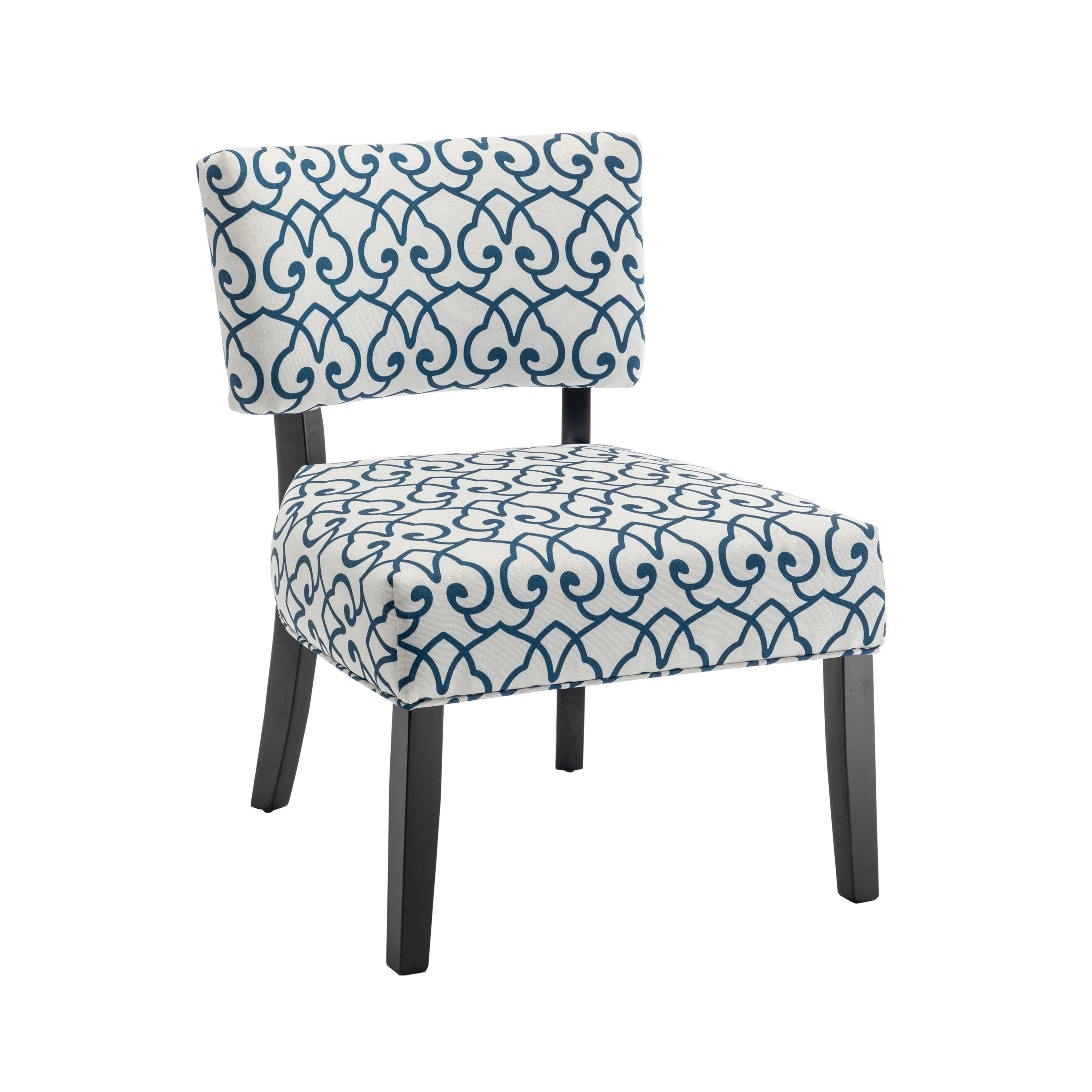Porthos Home Reta Pattern Fabric Accent Chair with Rubberwood Legs