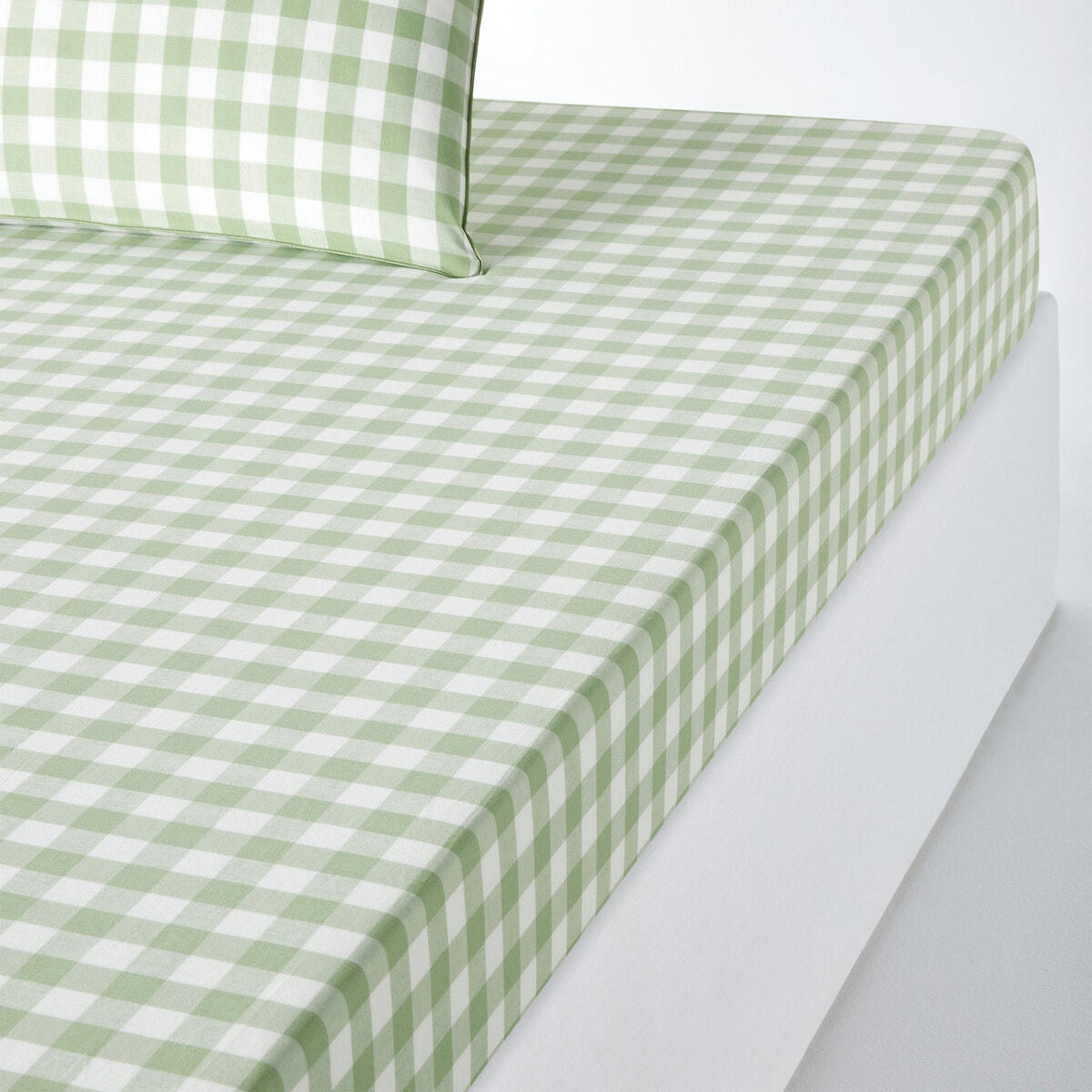 Drap-housse coton bonnet 30 cm, Veldi vert