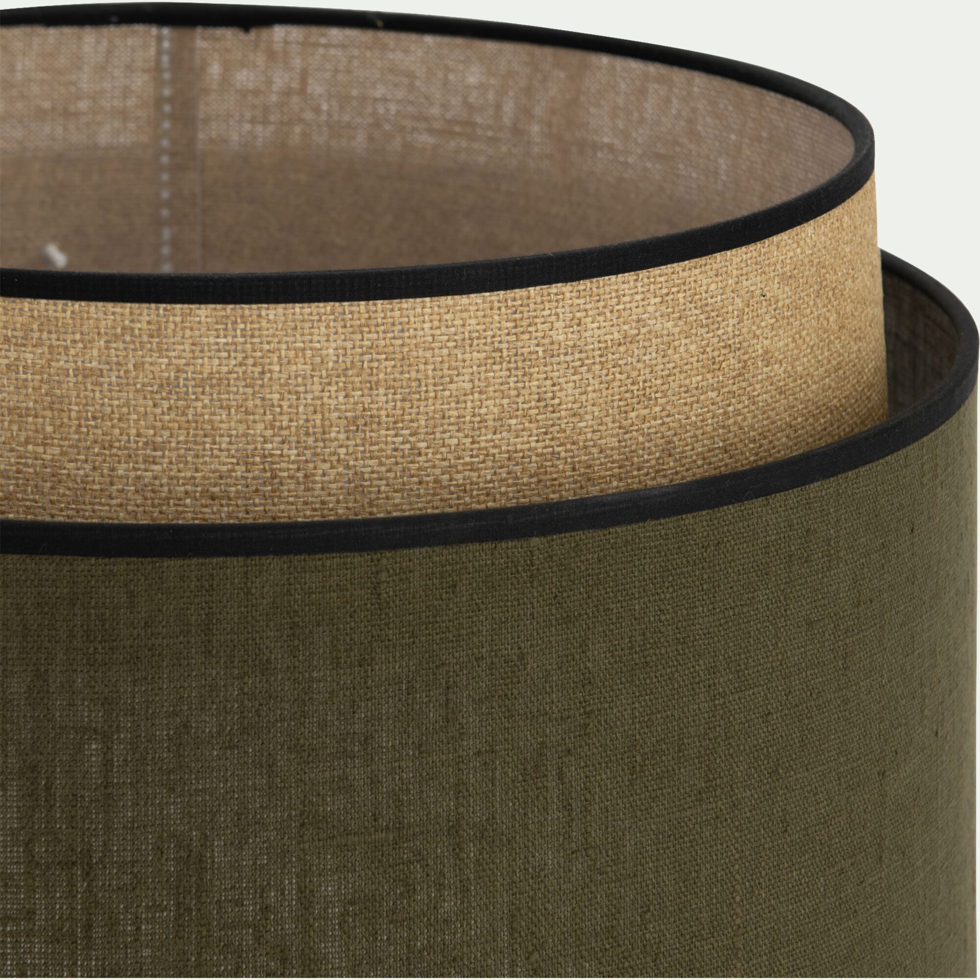 KASTELL - Abat-jour cylindrique en tissu D38cm - vert