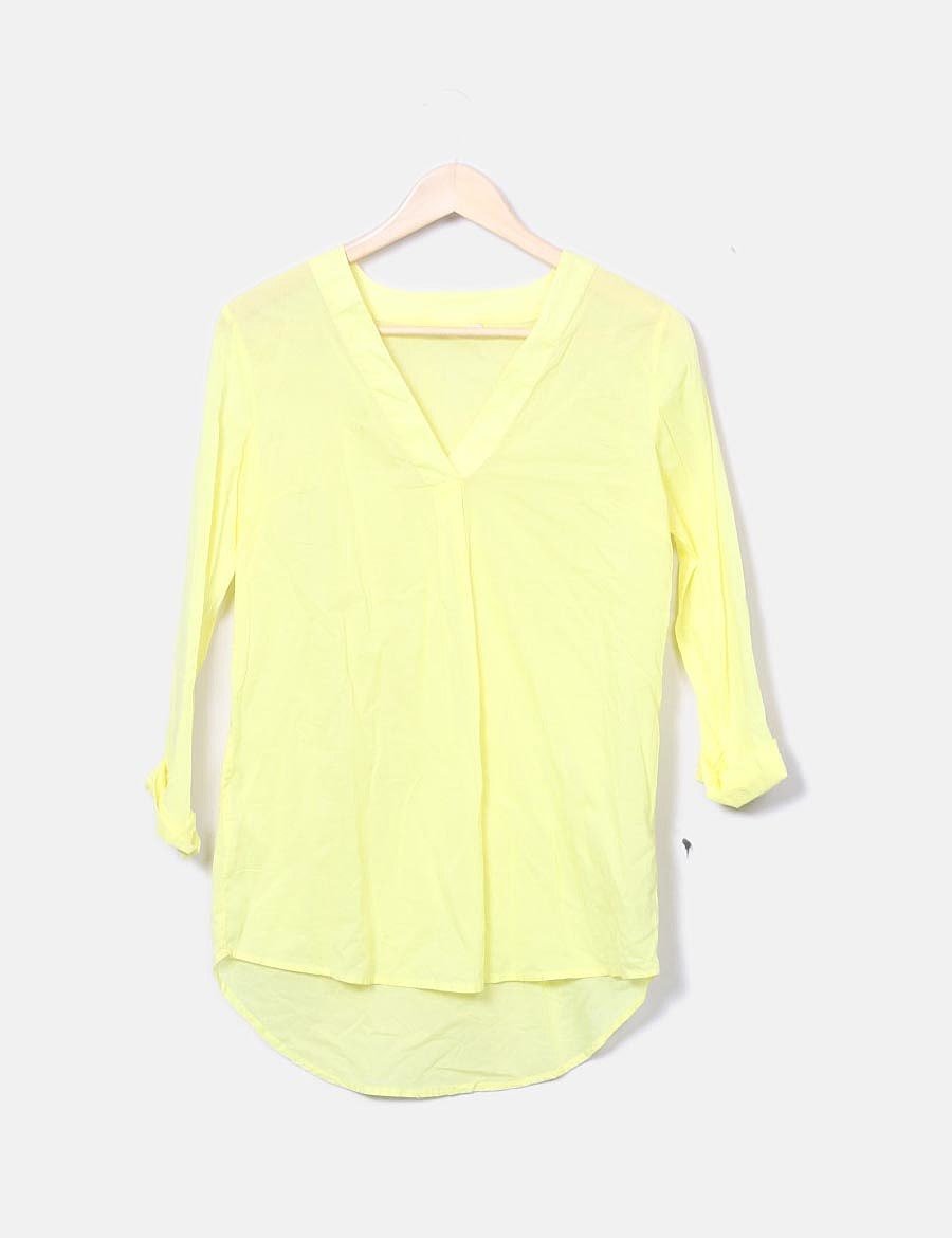 Camaïeu Asymmetric yellow blouse