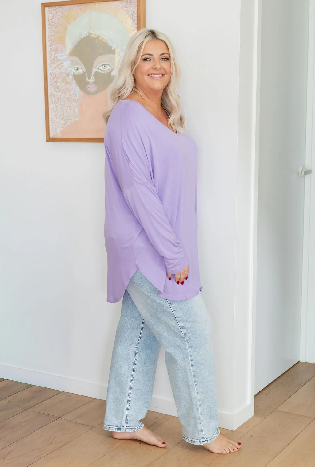 Jasper Jersey Top in Lilac