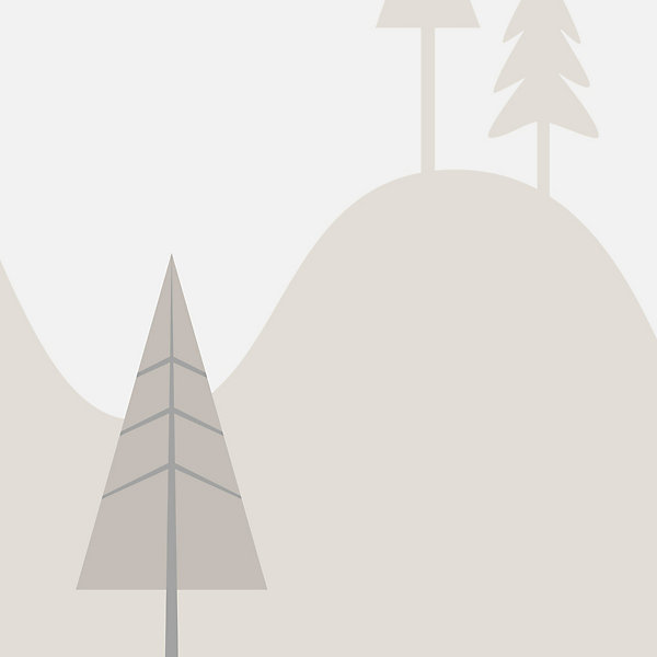 Papier peint panoramique intissé enfant paysage montagne gris, beige lin, 8lés, L280 x l.400cm IDPanneaux