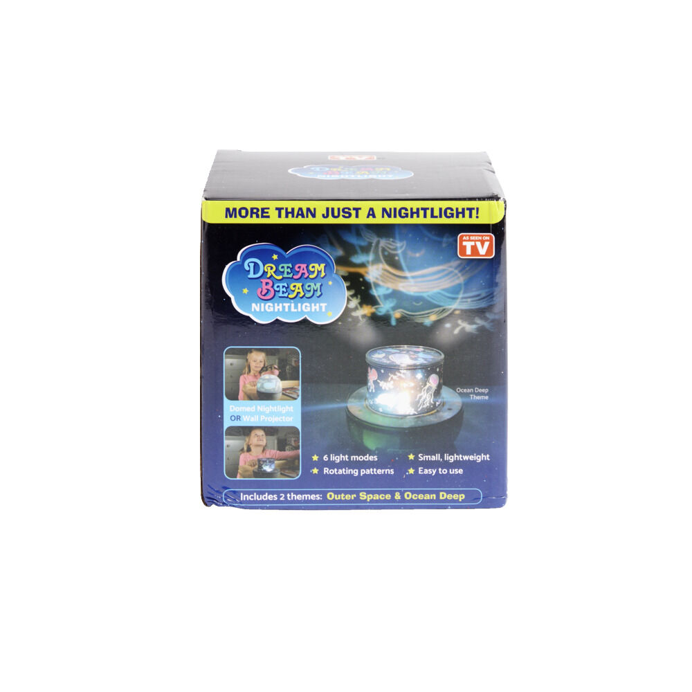 Veilleuse projecteur lumineux rotatif - 2 modèles espace ou océan