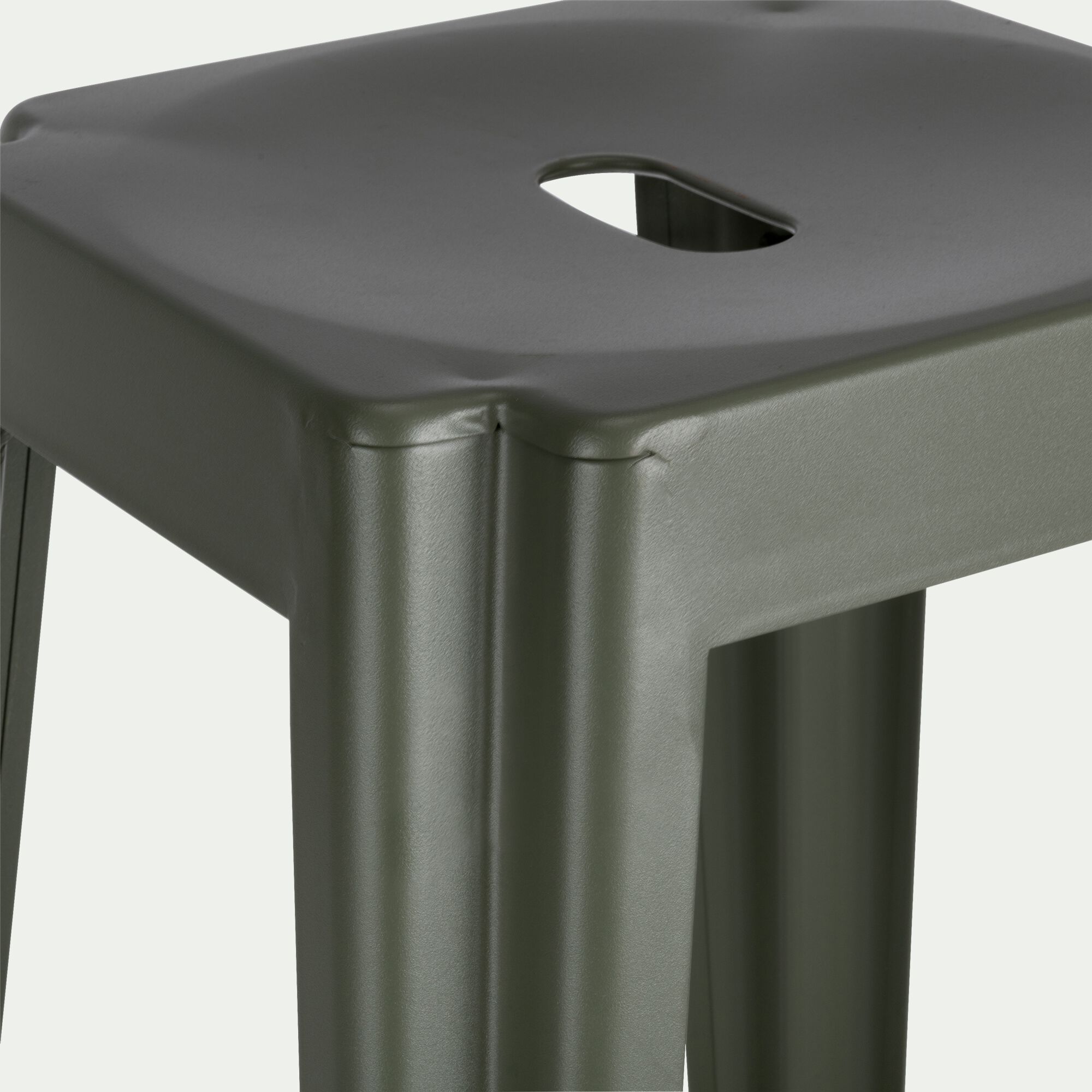 TRIVIA - Tabouret de bar en acier H69cm - vert cèdre