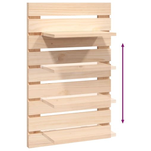 NNEVL Wall-mounted Bedside Shelves 2 pcs Solid Wood Pine