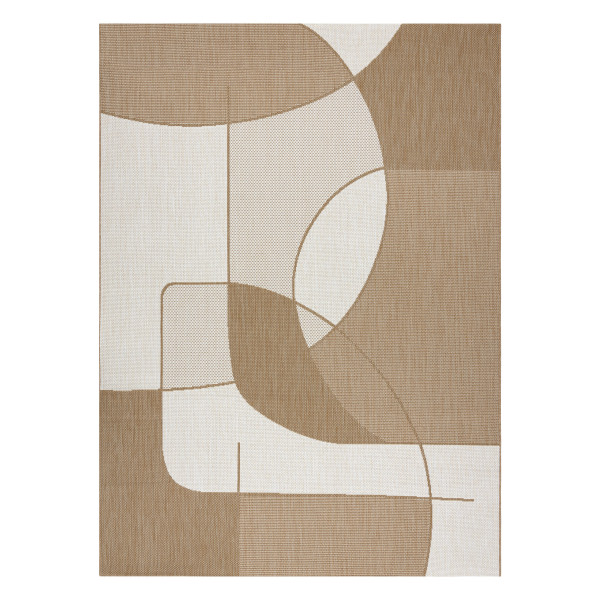 Dywan sizal FLAT 48982265 Geometryczny - beż naturalny kolor 80x150 cm