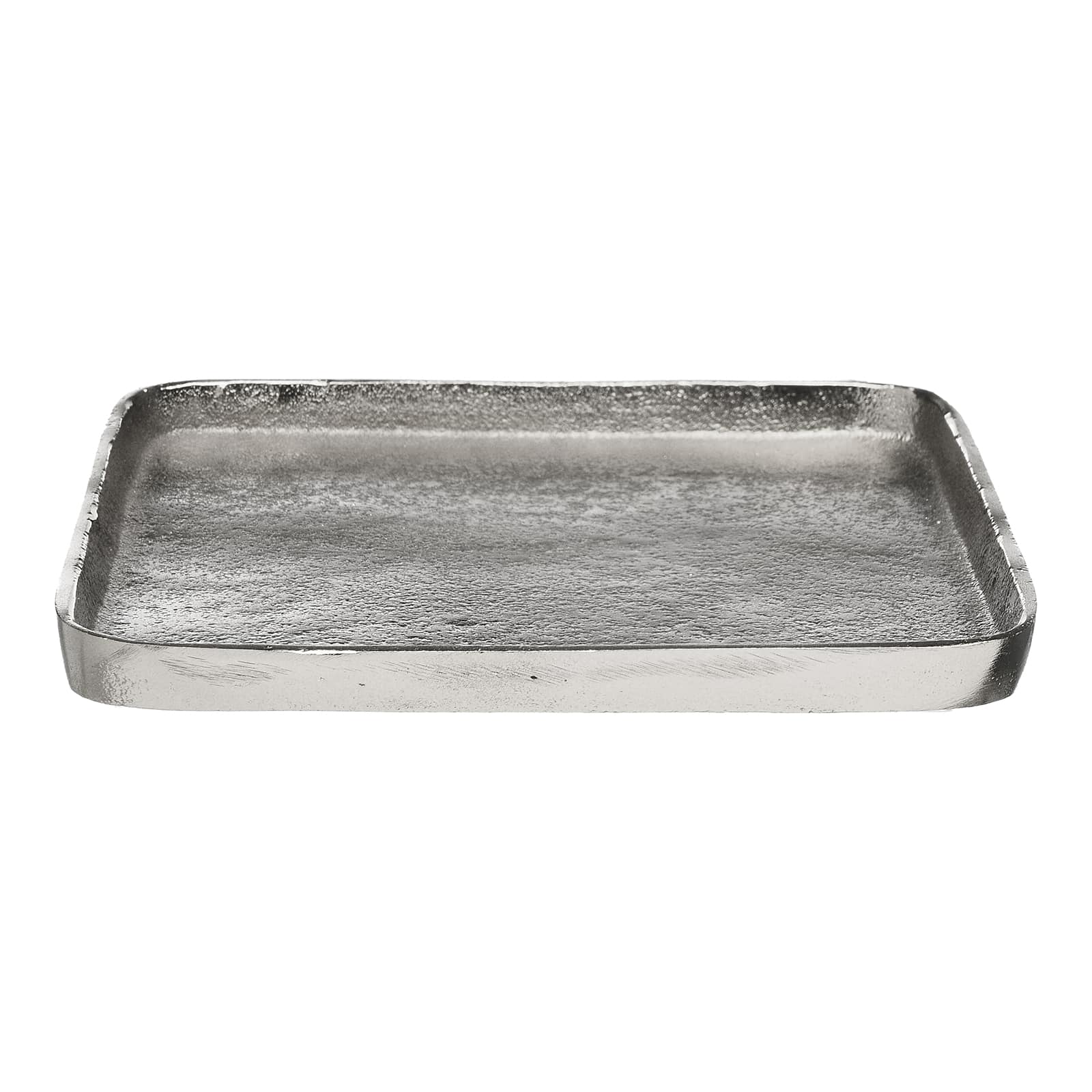 Deko-Tablett Metallic Silber,L 175 x B 175 x H 15 mm