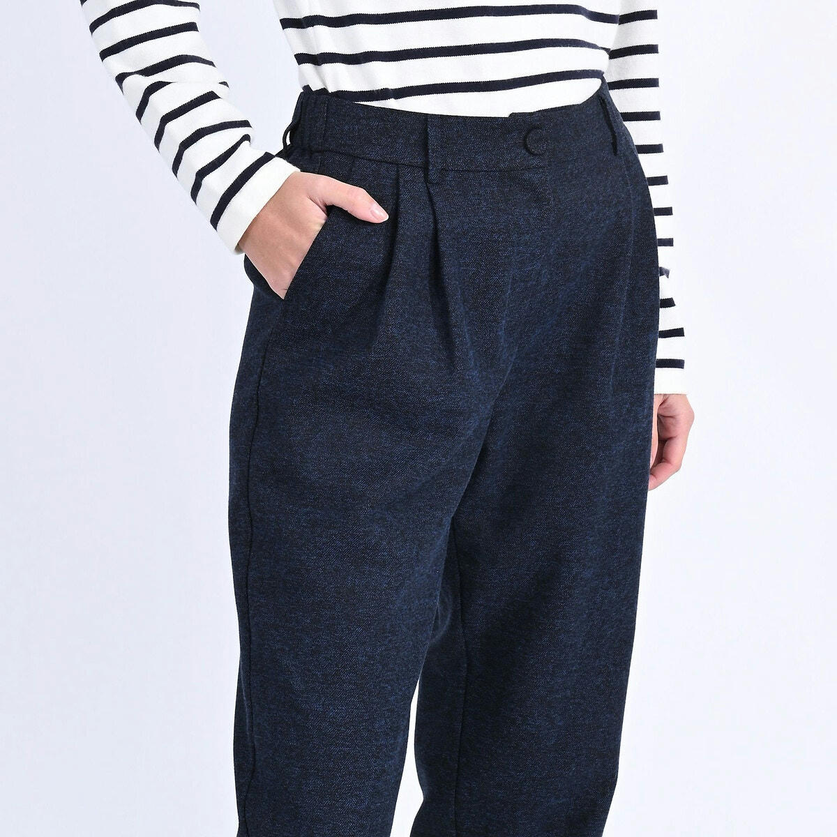 Pantalon droit chiné coupe chino