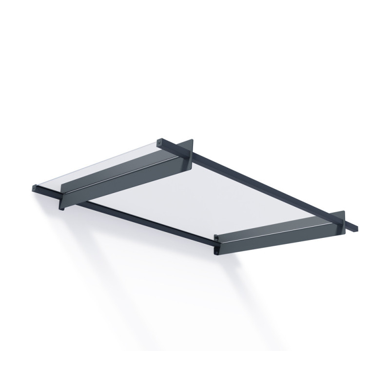 Marquise de porte Nancy gris foncé 150,5 x 94 cm CANOPIA