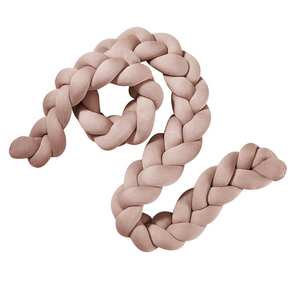 - Tresse de lit coton tricotée rose 200 cm