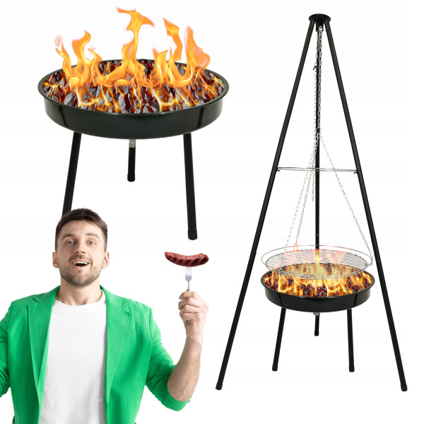 Palenisko ogrodowe 2w1 grill węglowy ruszt BBQ 1000