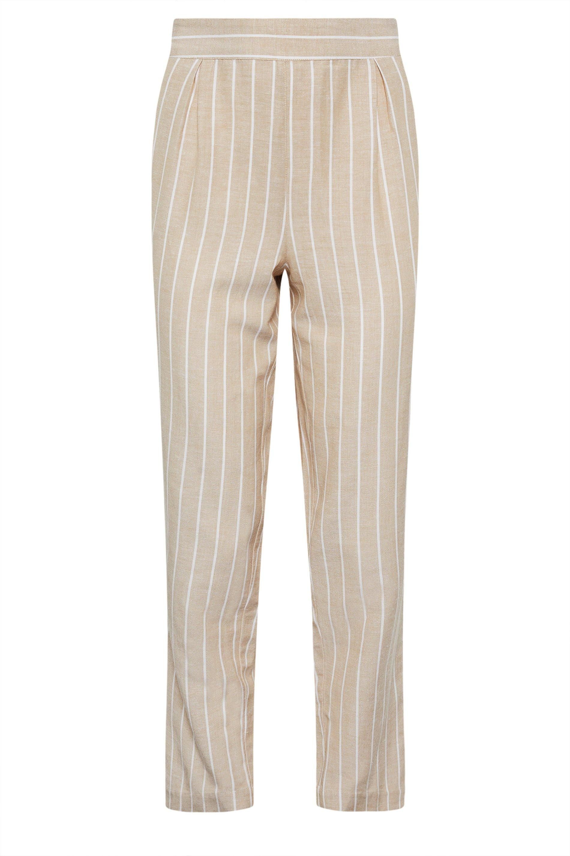 M&Co Stripe Print Linen Trousers