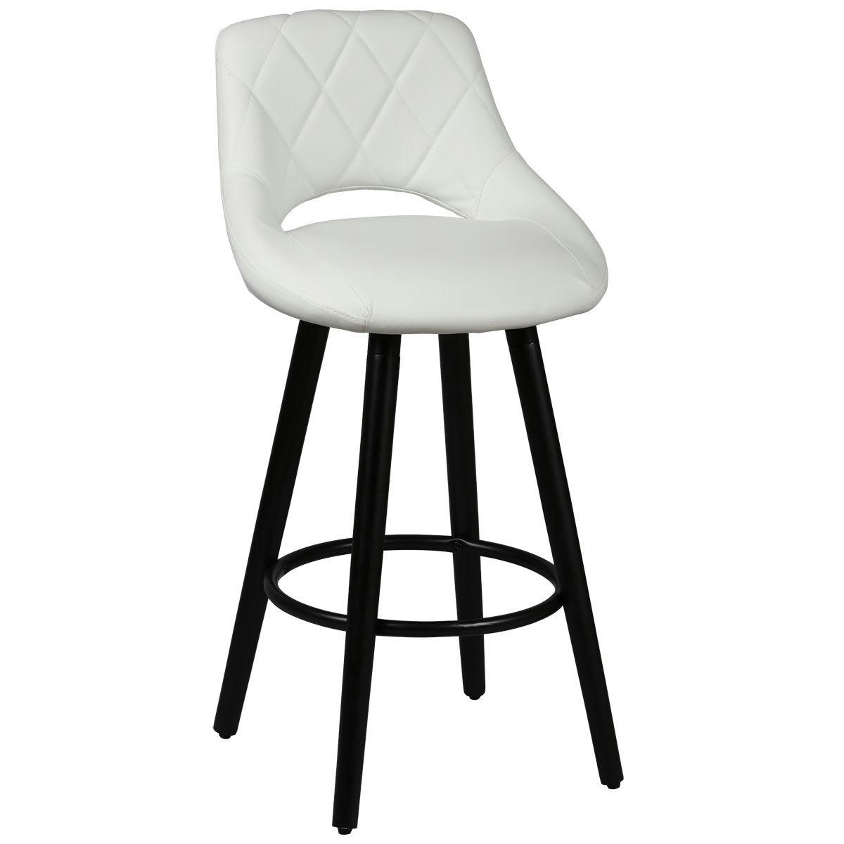 NIELS - Lot  de 2 tabourets blancs