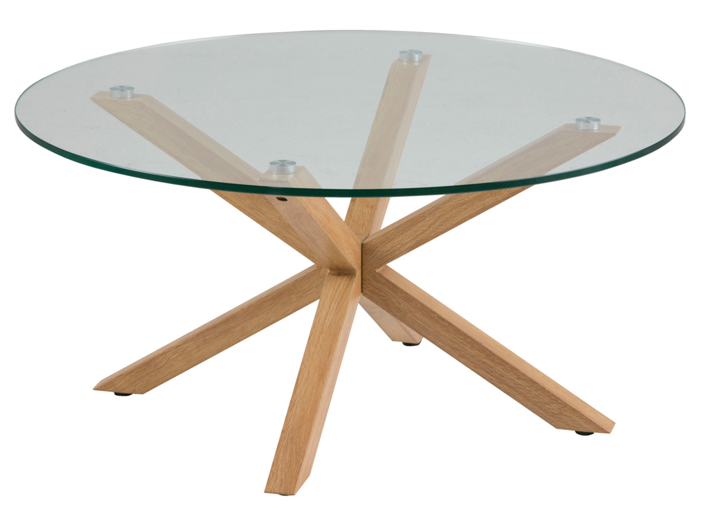 Stolik okrągły Heaven 82 cm szkło dymione