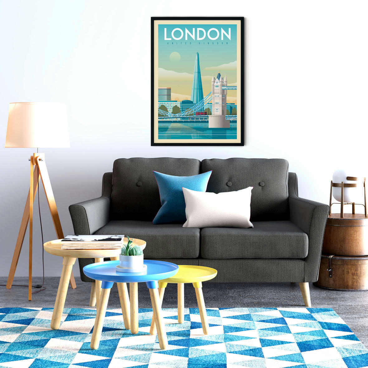 - Affiche Londres Tower Bridge  50x70 cm