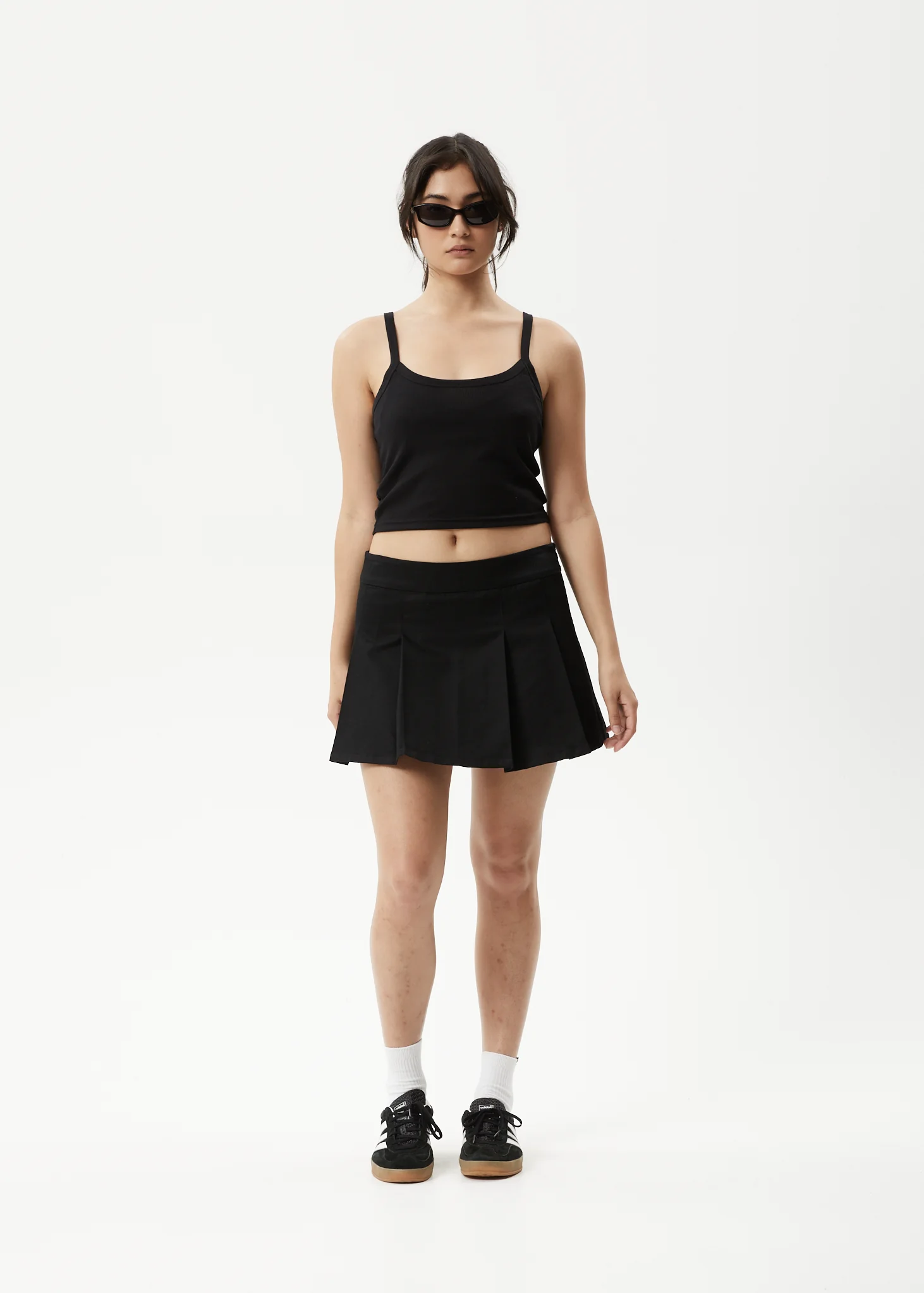 AFENDS Womens Carly - Pleat Mini Skirt - Black
