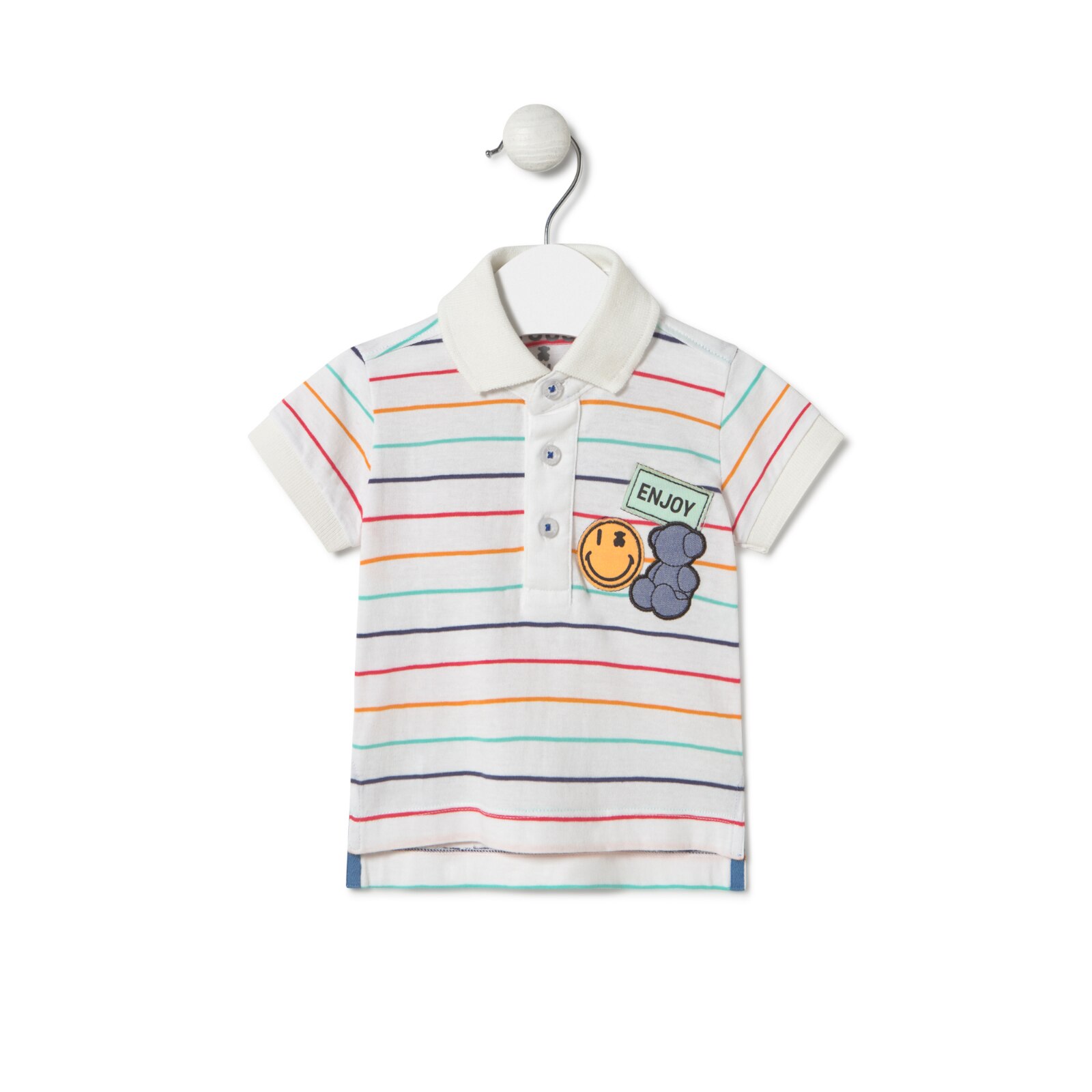 Polo a rayas Casual blanco