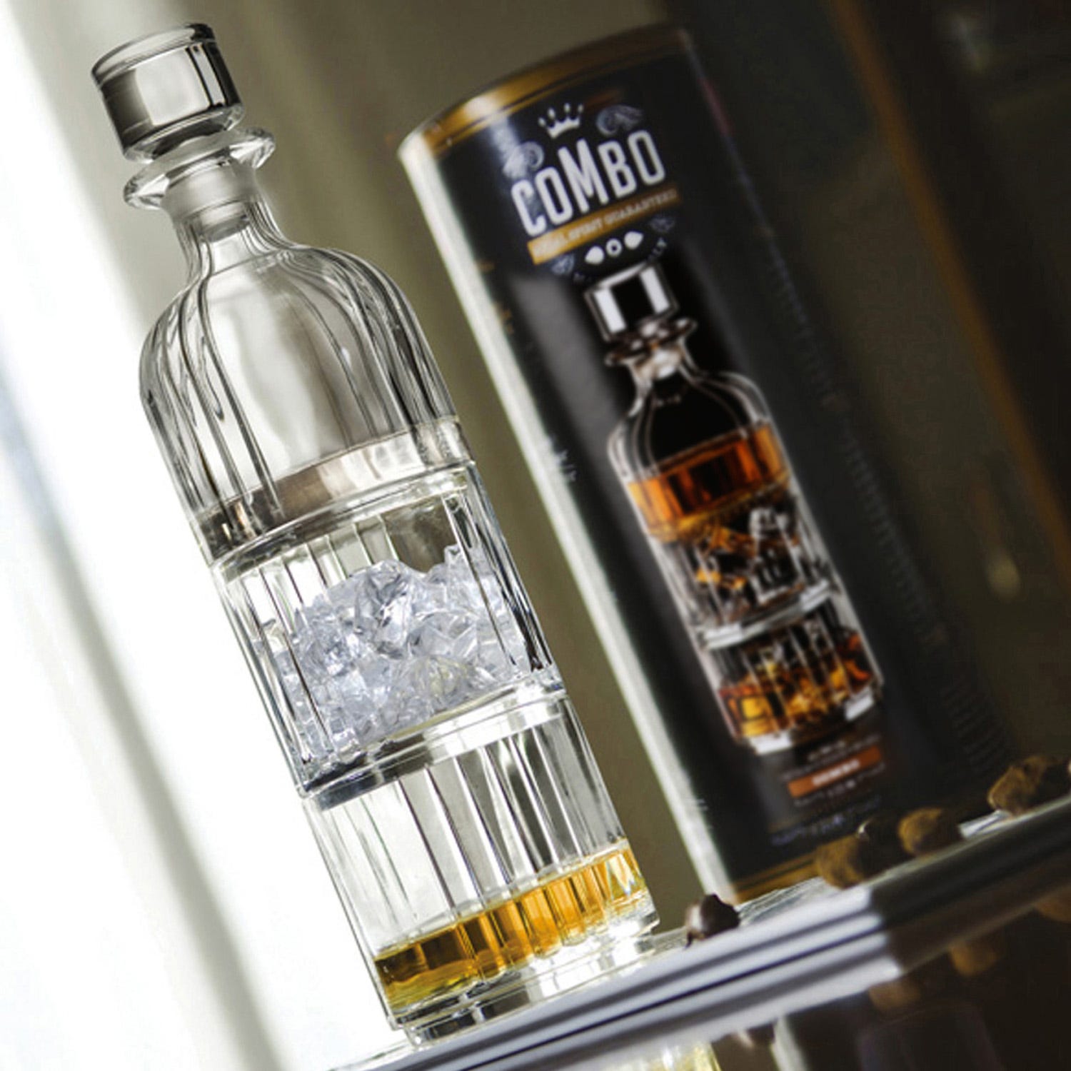 Set whisky bottiglia e 2 bicchieri Combo RCR