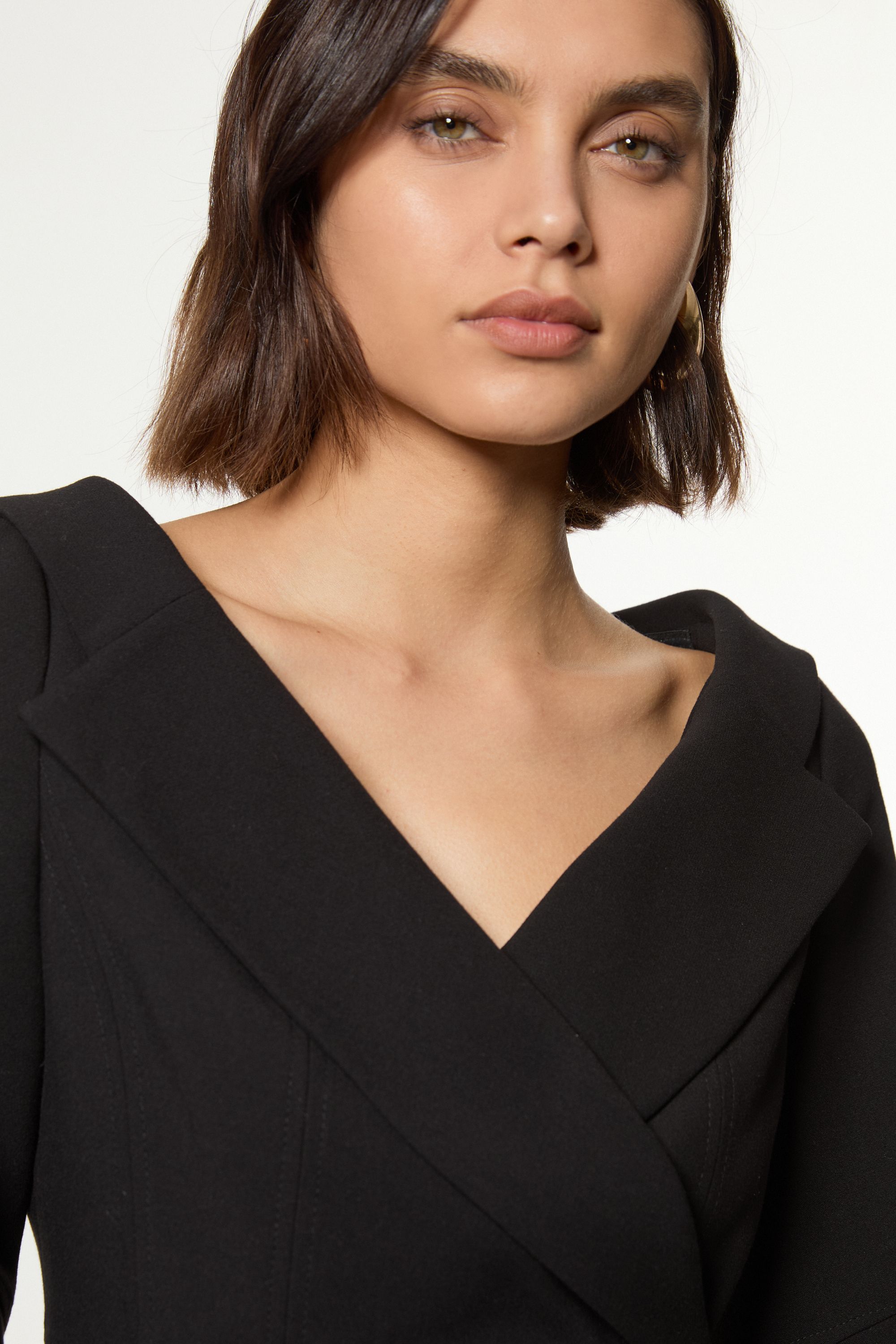 KarenMillen Compact Stretch Tailored Assymetric Peplum Jacket