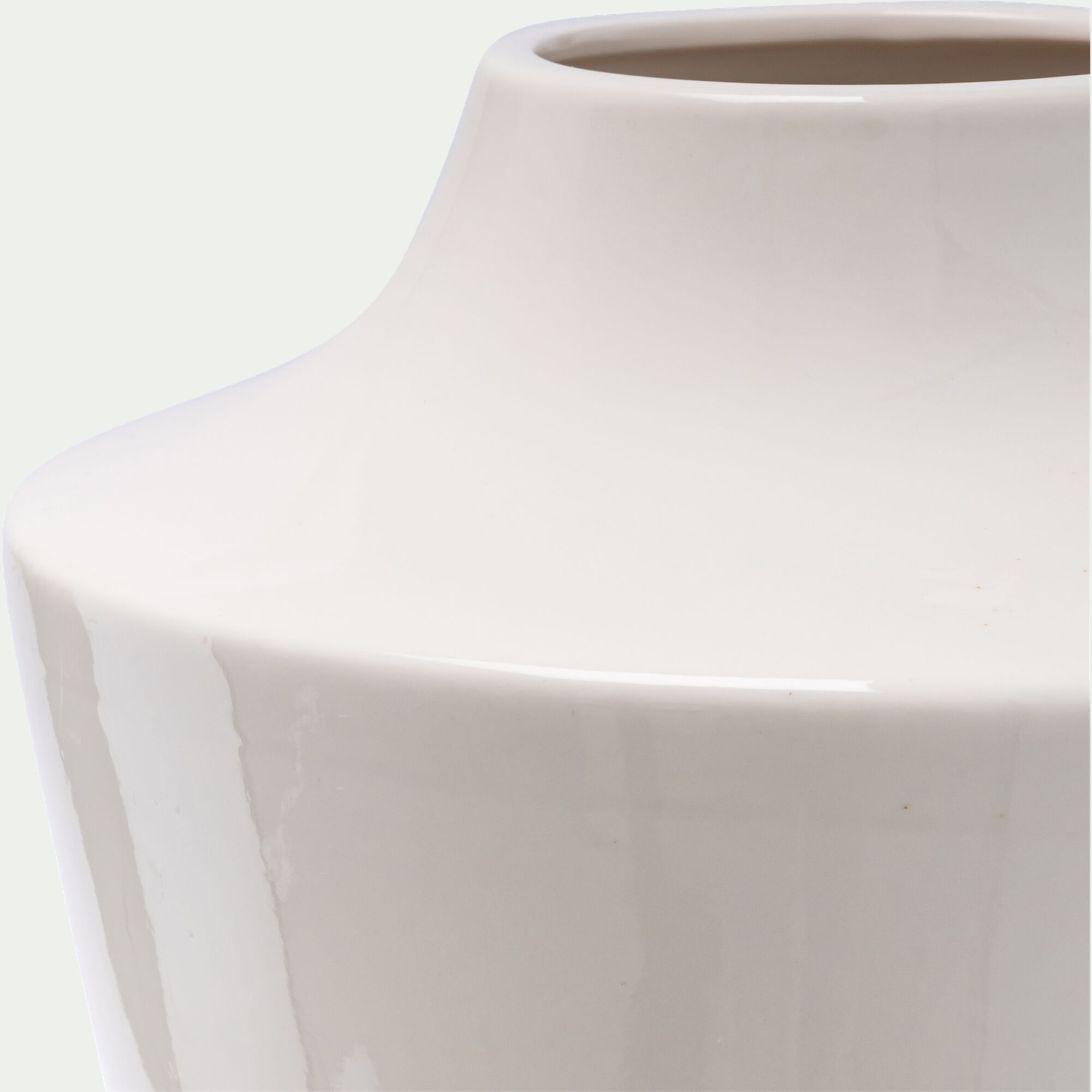 VANDIA - Vase classique en grès H24,3cm - blanc