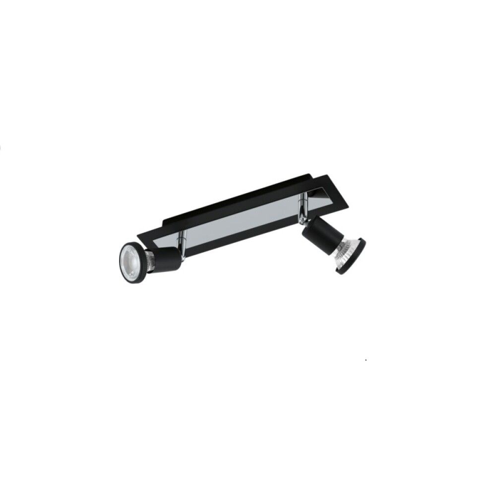 LED-SPOTLAMPE EGLO SARRIA KROM/SORT 2X5 W GU10