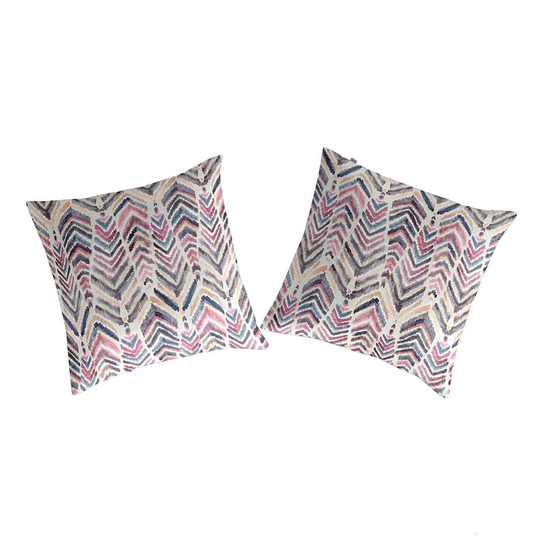 ZEYA TO - 2 Taies d'oreiller en coton 65x65 cm mauve
