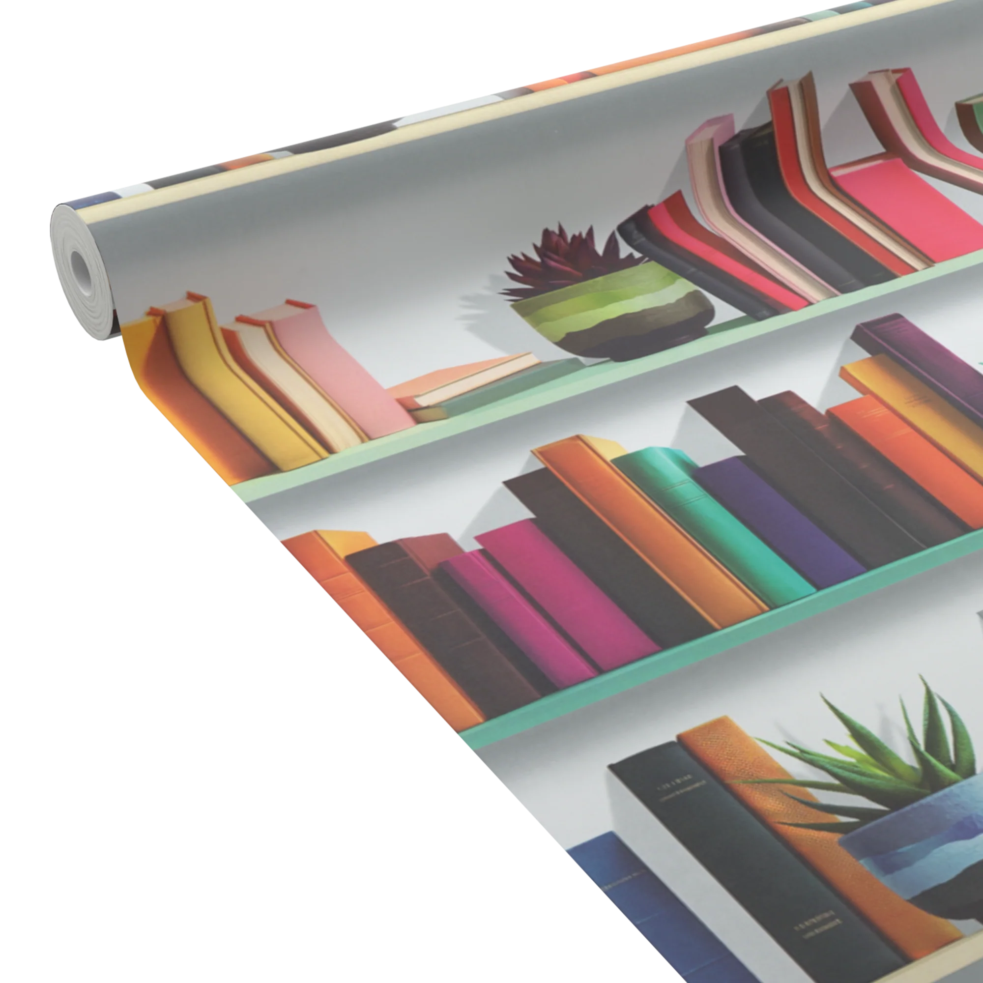 Papier peint intissé BIBLIOTECA coloris multicolore