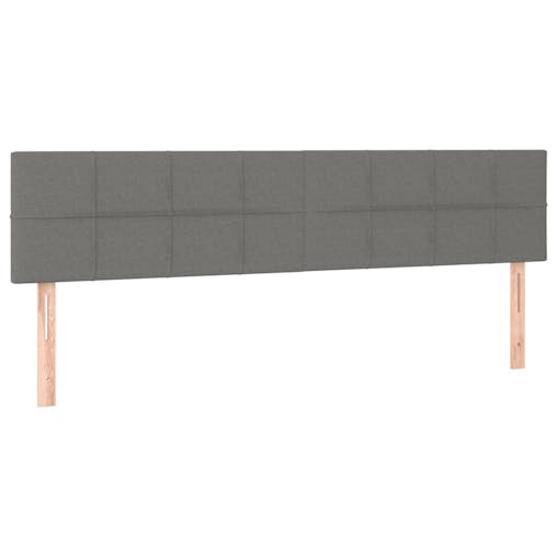 NNEVL LED Headboard Dark Grey 160x5x78/88 cm Fabric