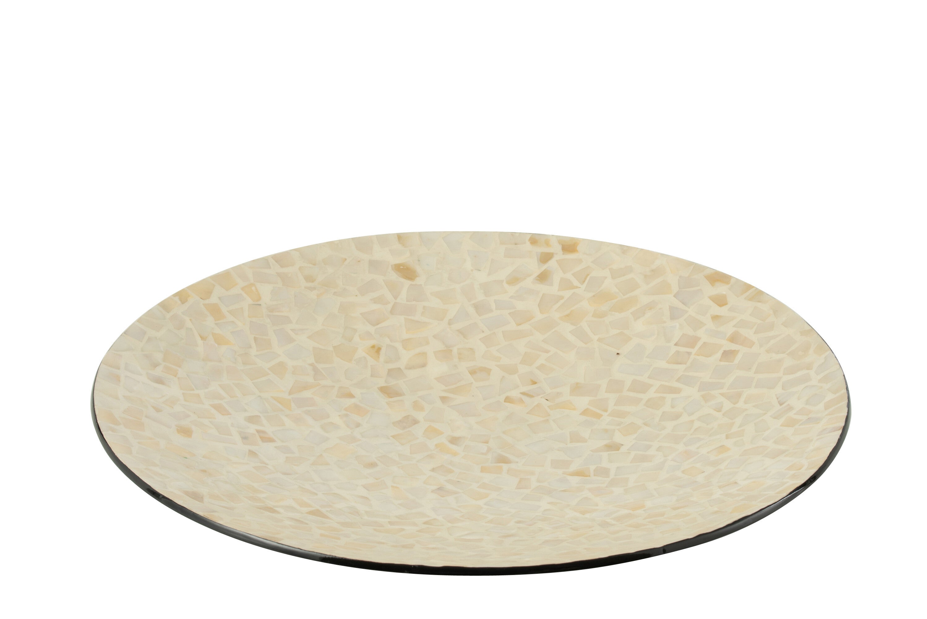 J-Line plateau Nuye Rond plateau - dienblad - karton - creme