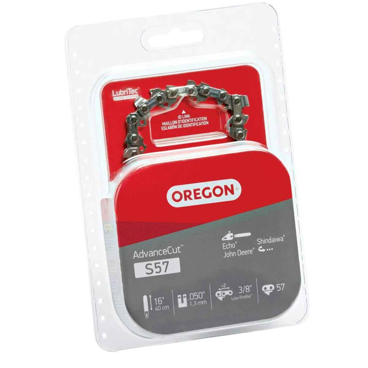 Oregon S57 AdvanceCut Replacement Chainsaw Chain, Fits Various Brands & Models, 16-in