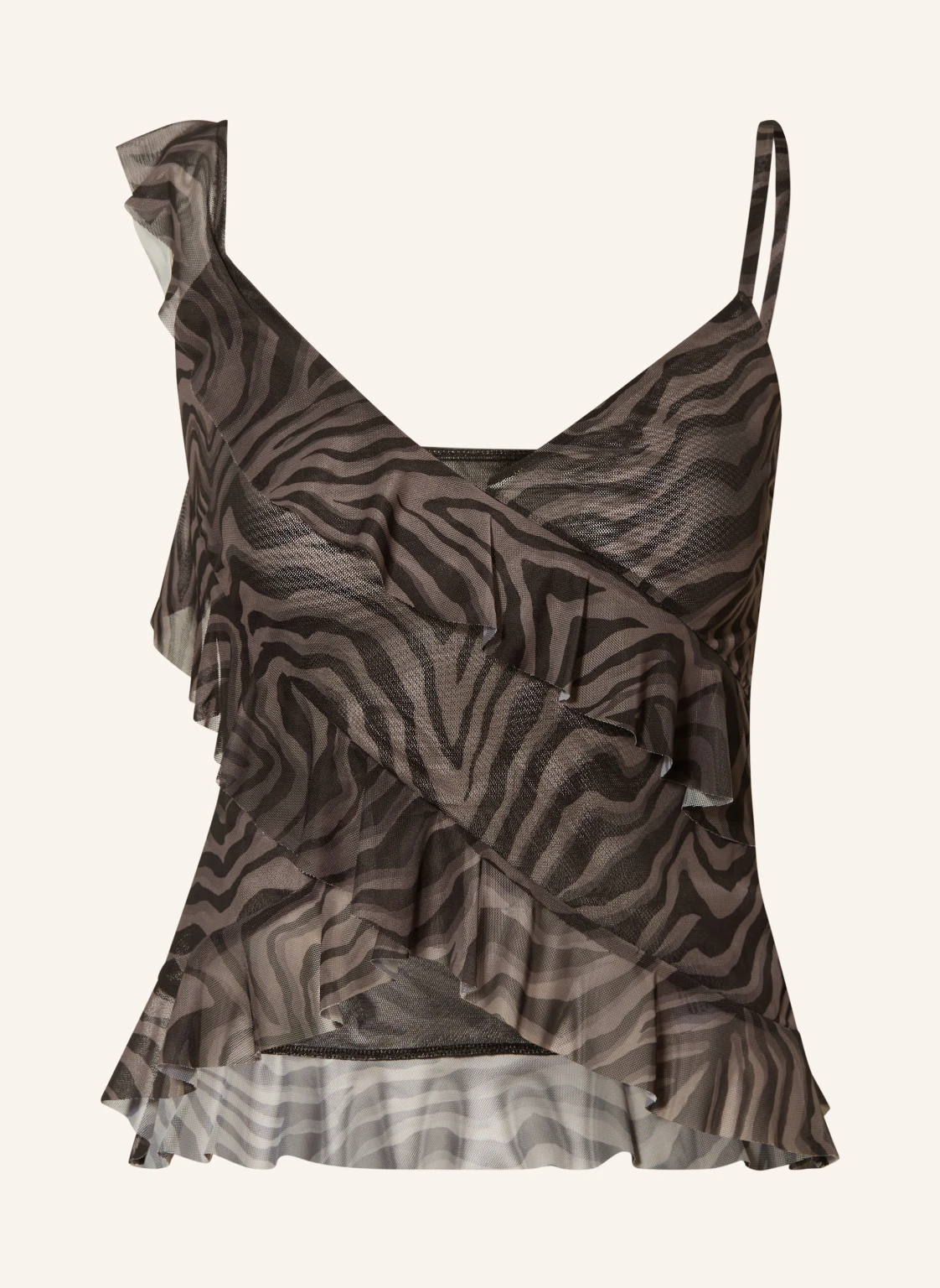 RIANI Blusentop aus Mesh mit Volants