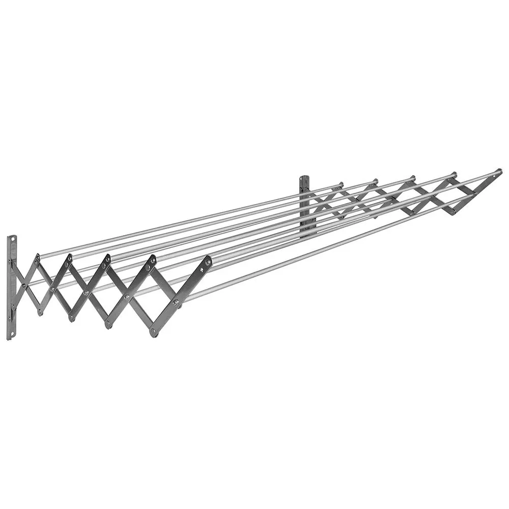 Sauvic Extendable stainless steel clothesline 10 rods 80 cm