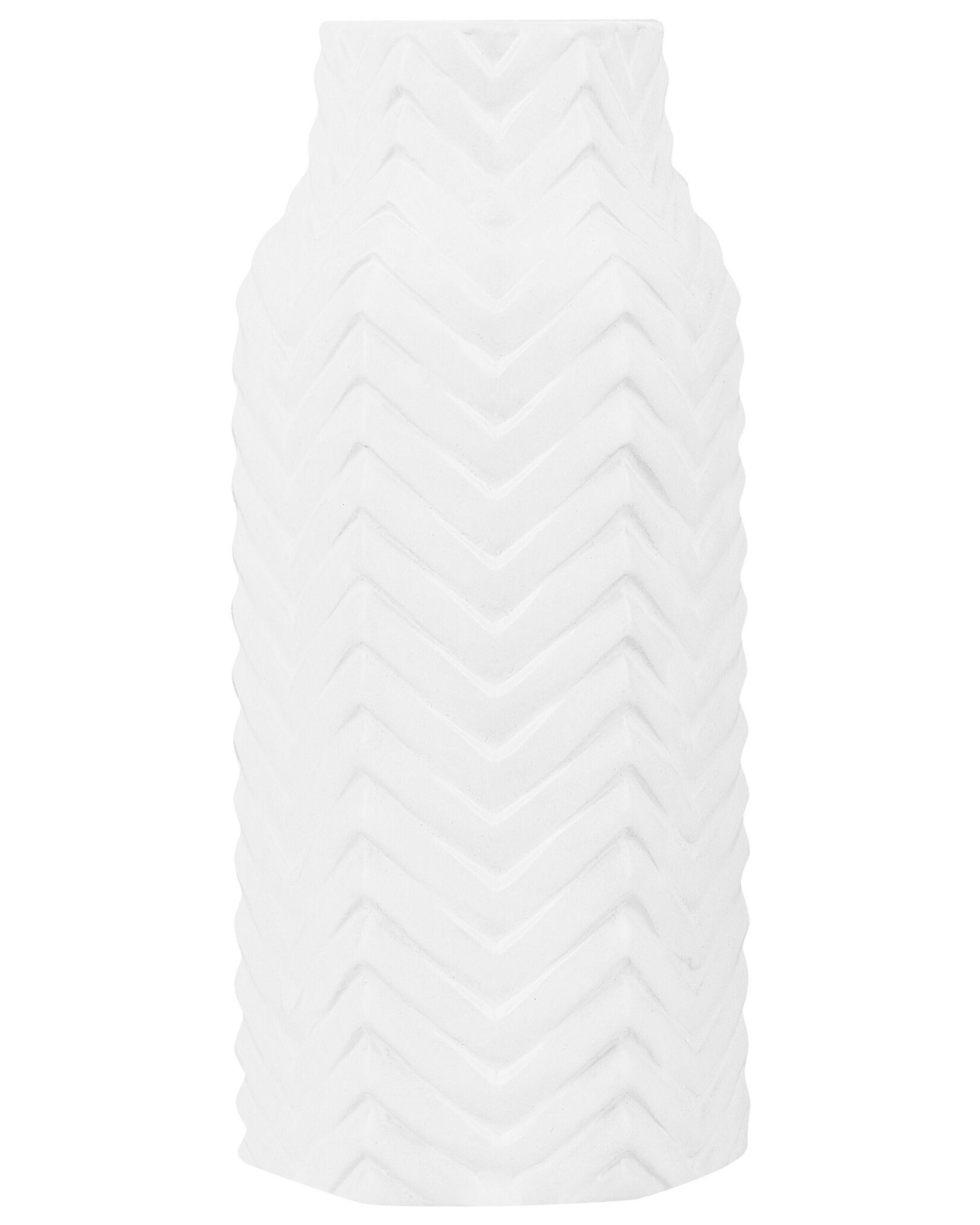 Decorative Vase XANTHOS Stoneware 32 cm White
