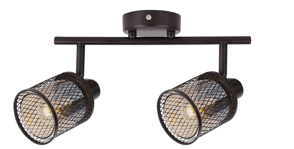 Lampa sufitowa brązowo-bursztynowy CANABERA 2xE14x40W Candellux